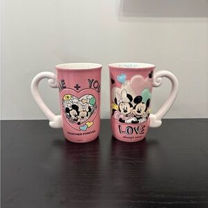 Pair of Disney Mickey & Minnie Love Mugs
